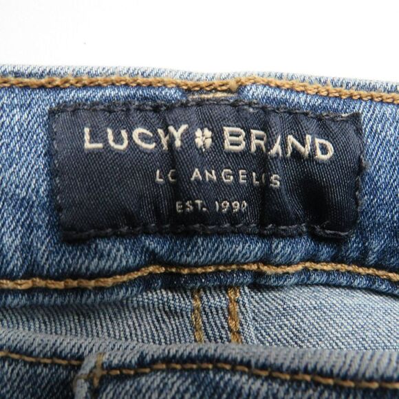 Lucky Brand Mid Rise Super Skinny AVA Jeans Size 4 Medium Wash Blue Denim 28X27 - Picture 4 of 16